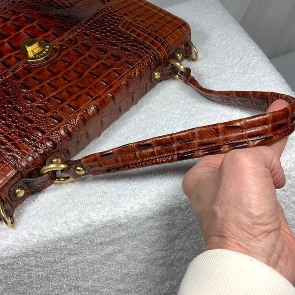 Brahmin Croc Embossed Large Leather Work Bag - Picture 10 of 16